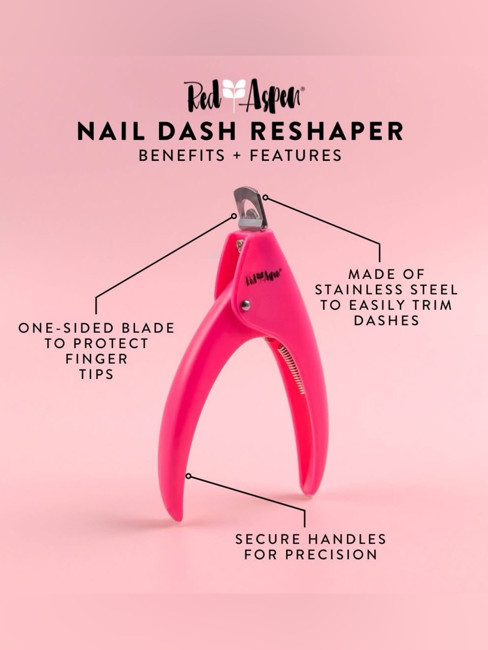 NIB Red Aspen Nail Dash Reshaper Tool